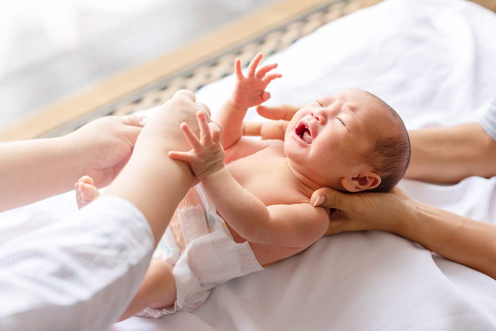 Mama Linc Baby Crying While Getting Diaper Changed