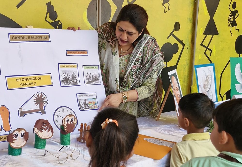 Gandhi Jayanti school celebration