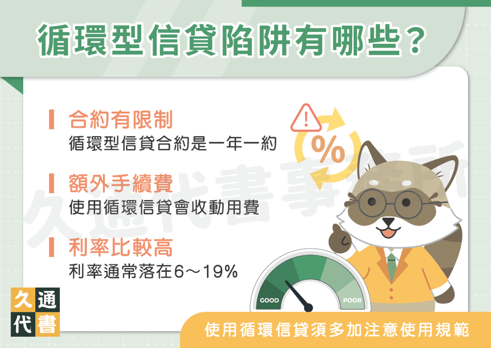 循環型信貸陷阱有哪些〖久通代書〗