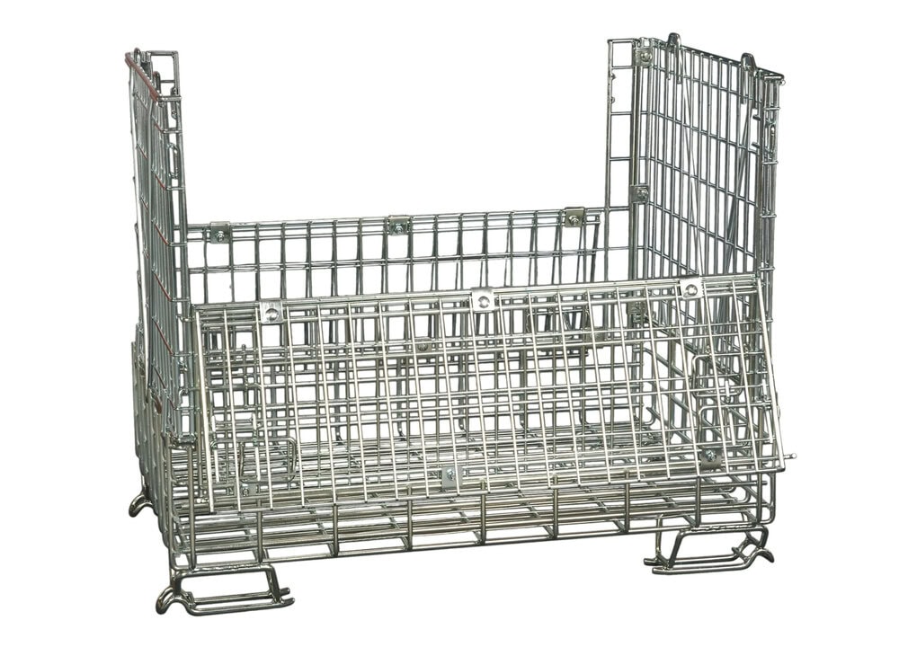 Mesh container  standard with divided front and back wall