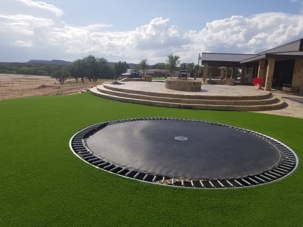 Turf install trampoline turf install trampoline