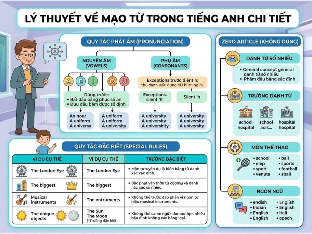 Câu hỏi thường gặp về mạo từ trong tiếng Anh