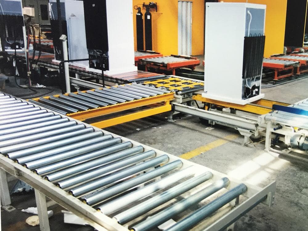RODILLOS MOTORIZADO CADENA JERVIS B WEBB CONVEYORS TRANSPORTE AUTOMATIZADO INDUSTRIAL RODILLOS