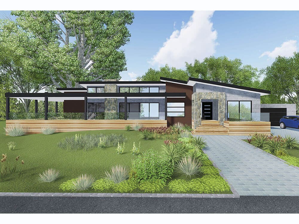 Large house design on a wide property fronting the Murray River, Wahgunyah