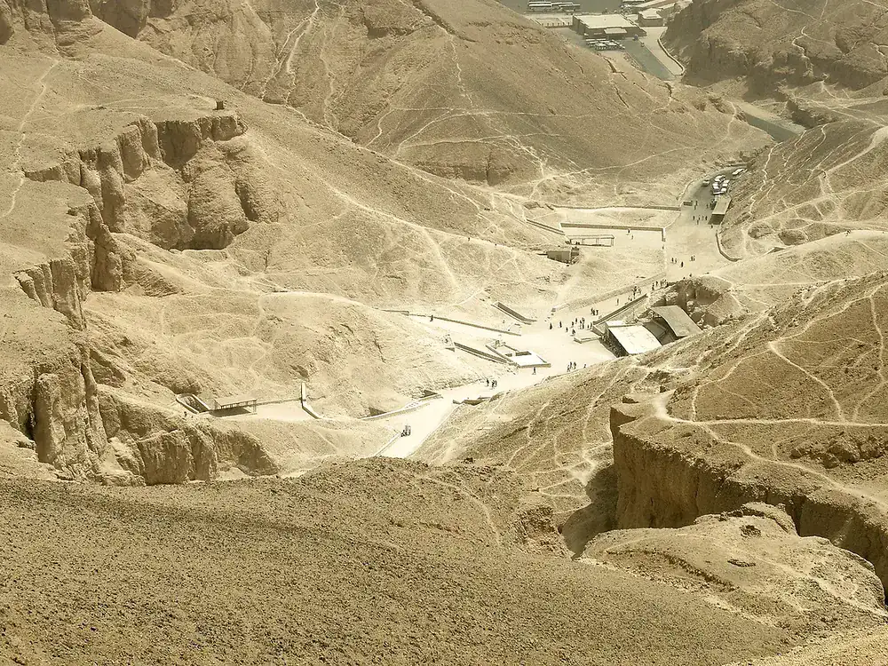Aerial view of the Valley of the Kings
