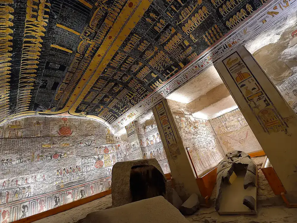 Ramesses VI burial chamber in the Valley of the Kings