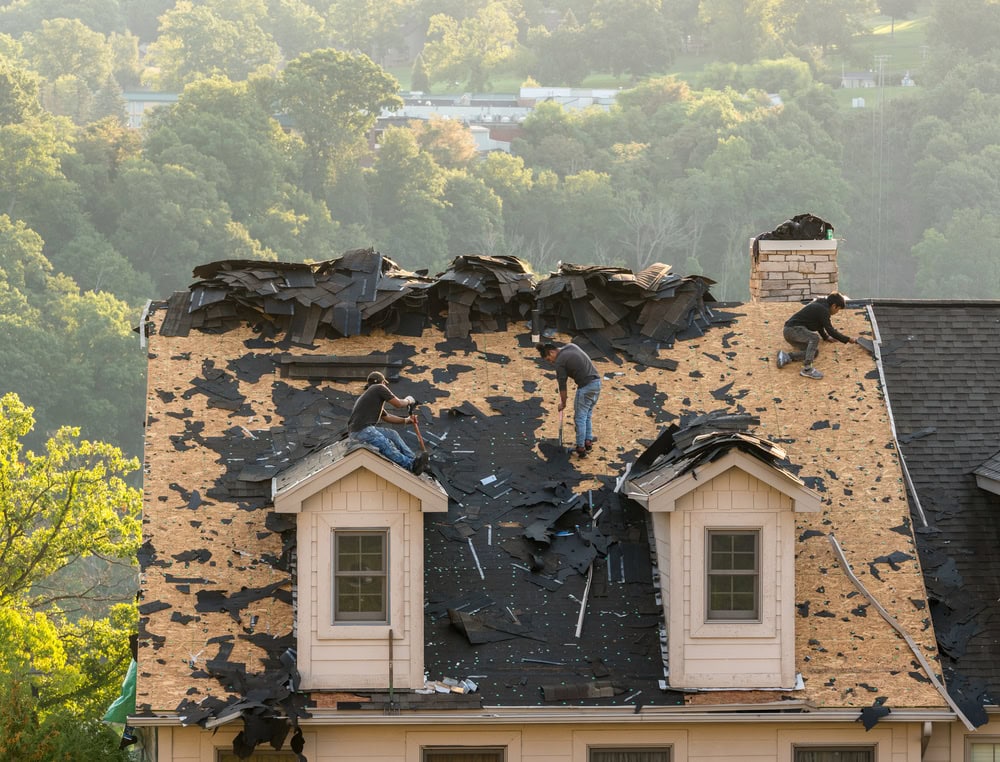 storm damage roof repair​