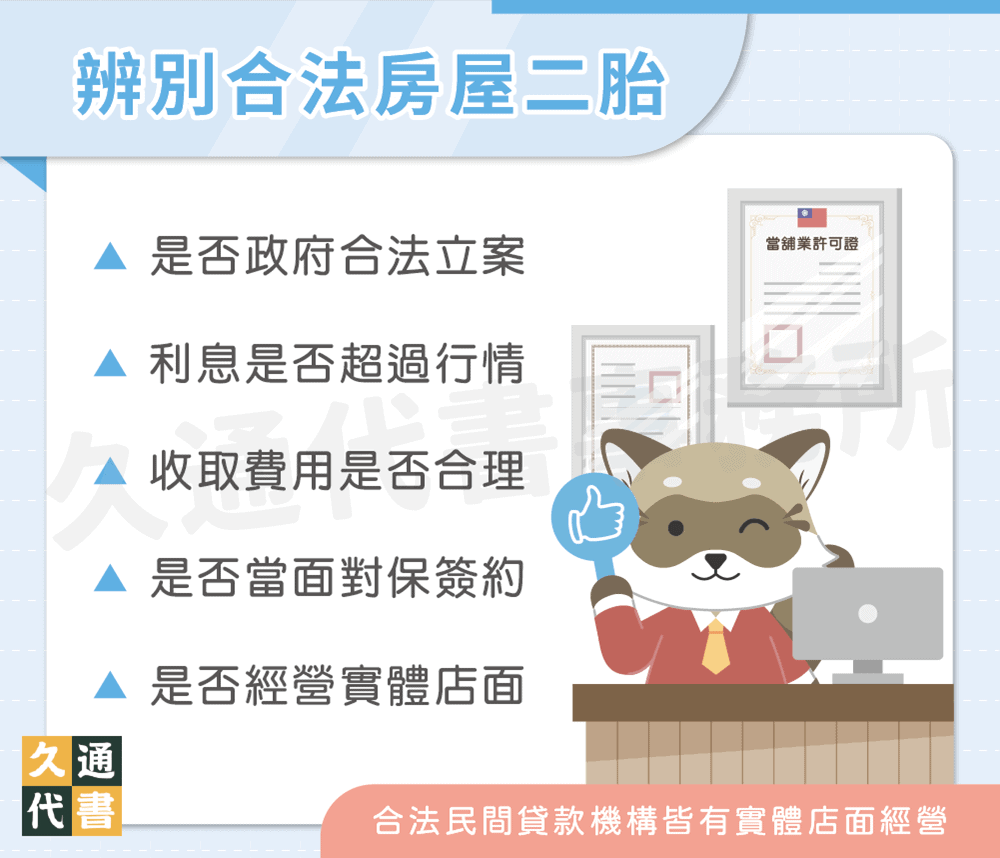 辨別合法房屋二胎〖久通代書〗