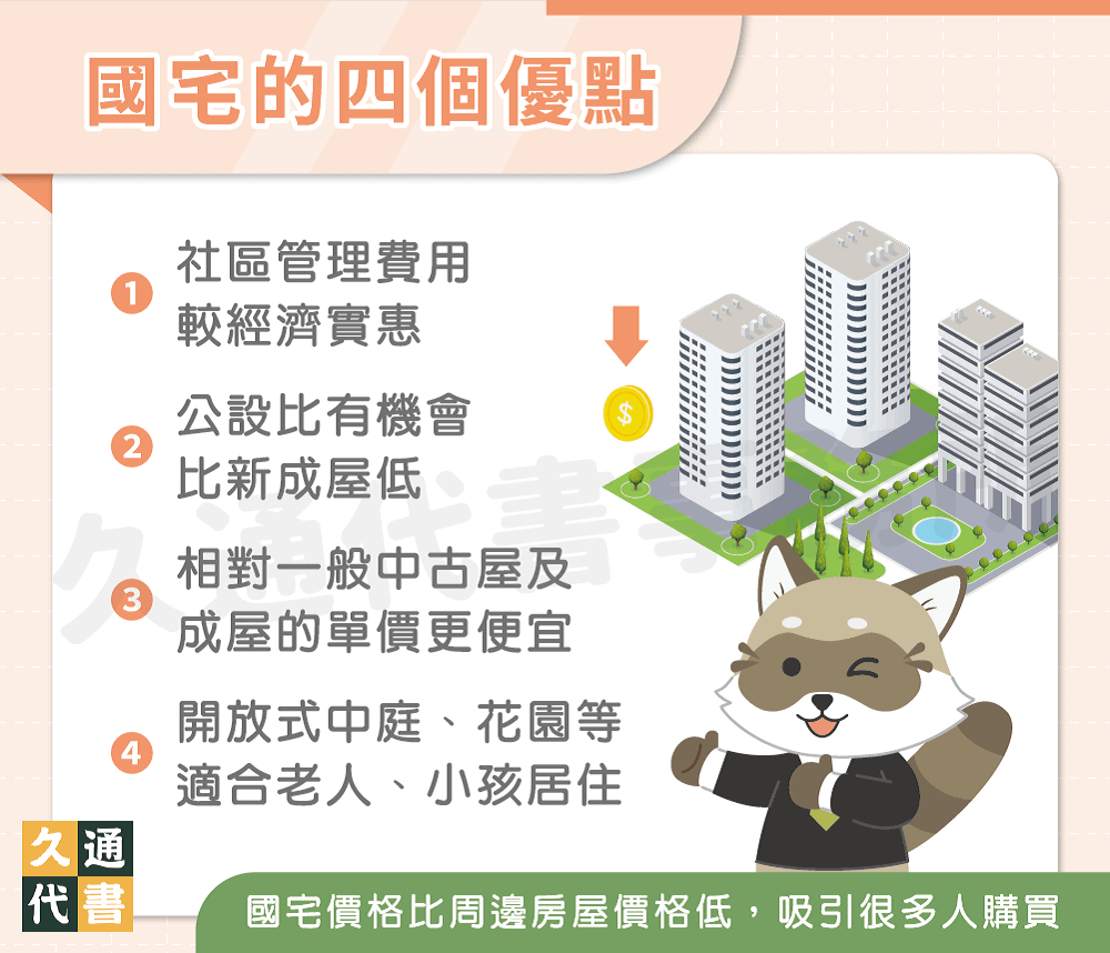 國宅的四個優點〖久通代書〗
