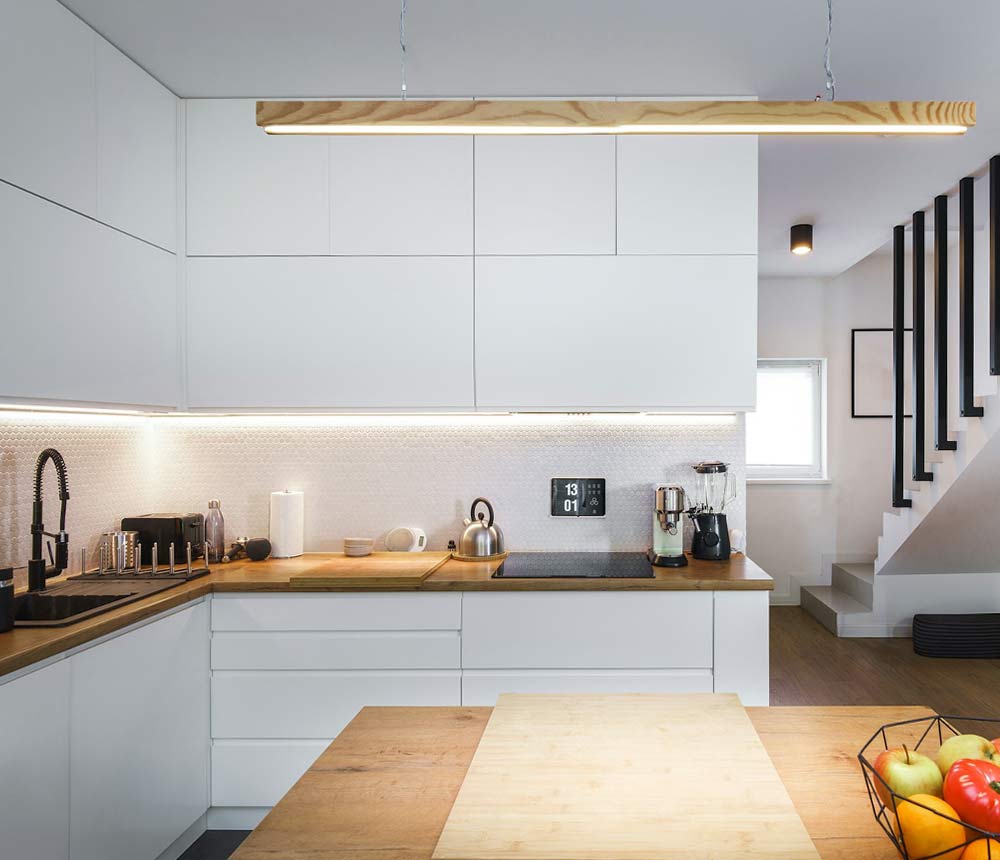 kitchen with smart tech kitchen with smart tech. smart home lighting installed by trusted electrician