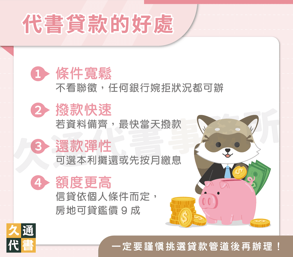 代書貸款的好處〖久通代書〗