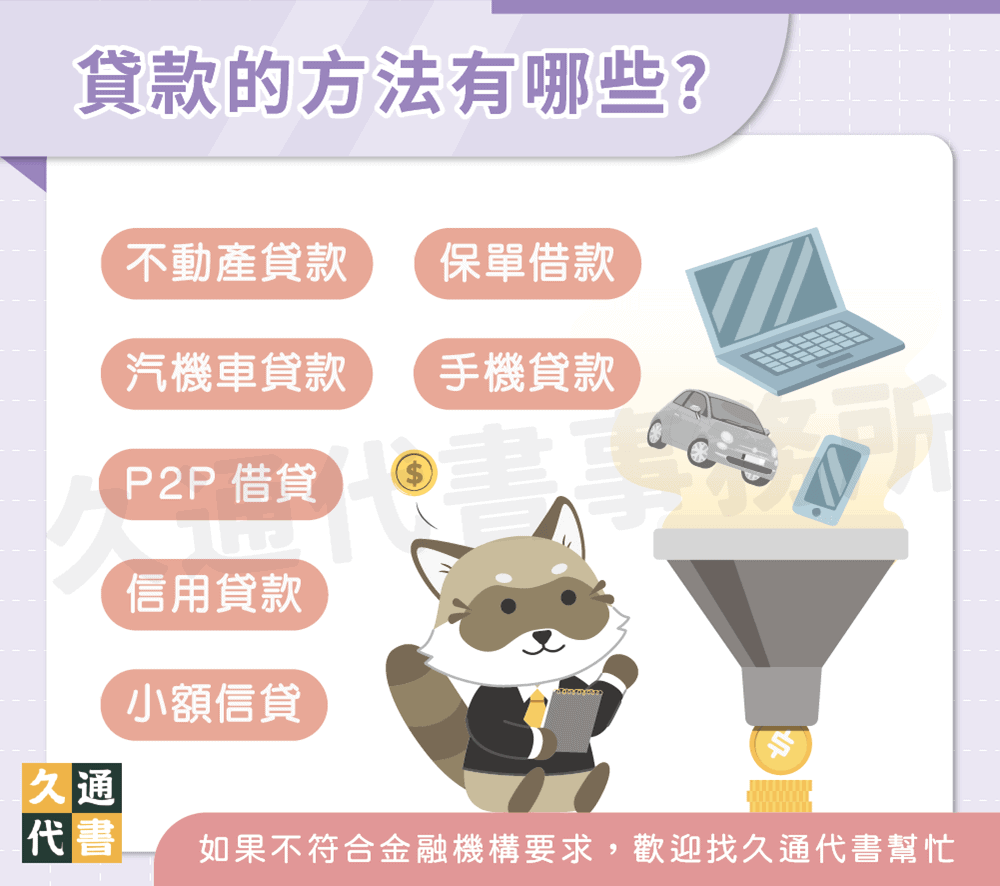 貸款的方法有哪些〖久通代書〗