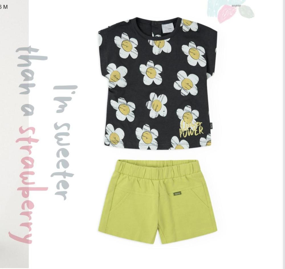 Conjunto bebe niña margarita Yatsi