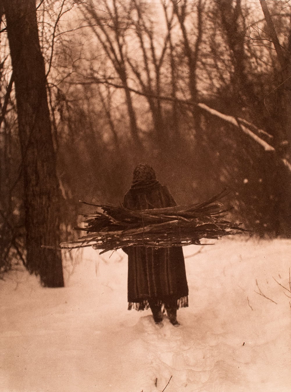 The Wood Gatherer-Sioux 1908, Plate 105