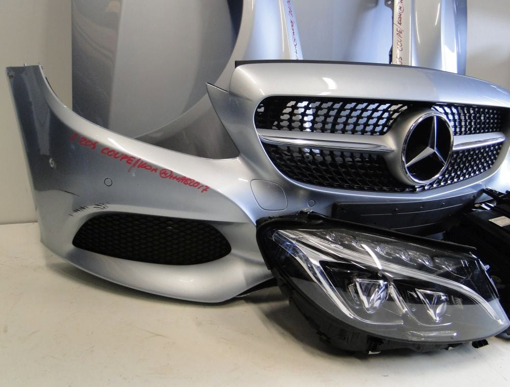MERCEDES C KLASA W205 COUPE ZDERZAK MASKA BŁOTNIKI LAMPA - obrazek 3