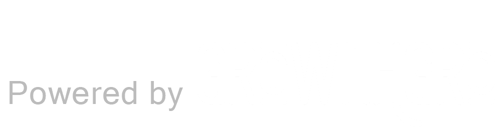 Gray text reads Powered by followed by larger, stylized white text that says GROW WITH GRO on a light gray background.