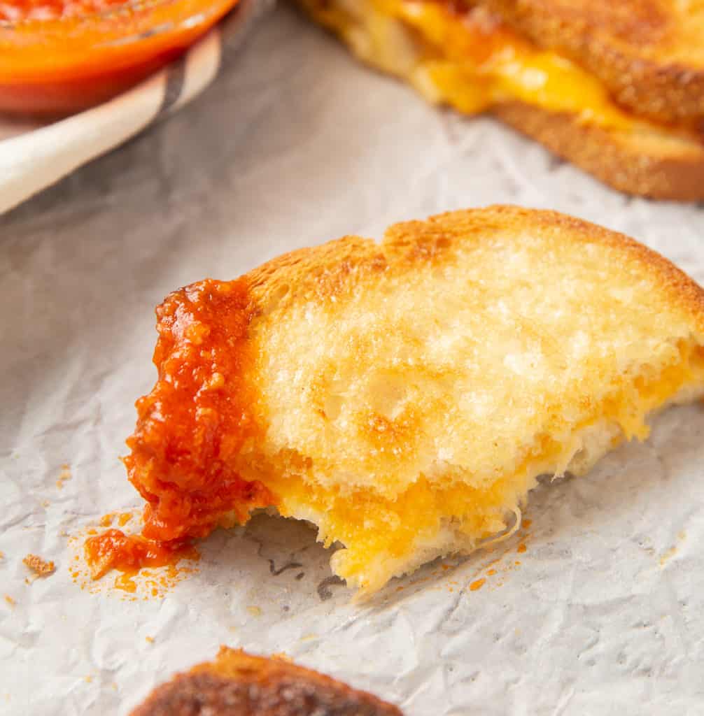 grilled cheese dipped in marinara sauce