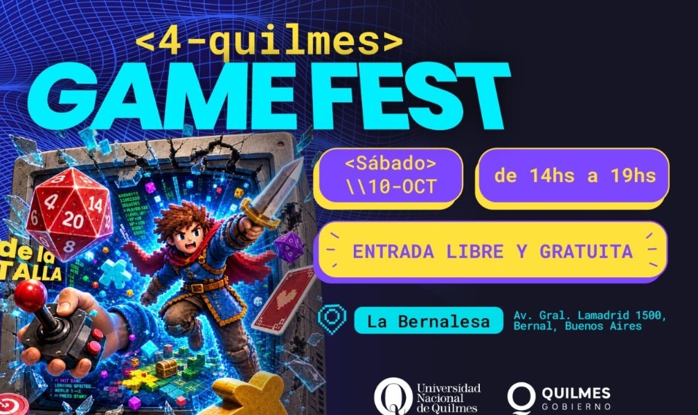 Llega el Quilmes Game Fest 2026, con entrada libre y gratuita