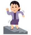 階段を上る人