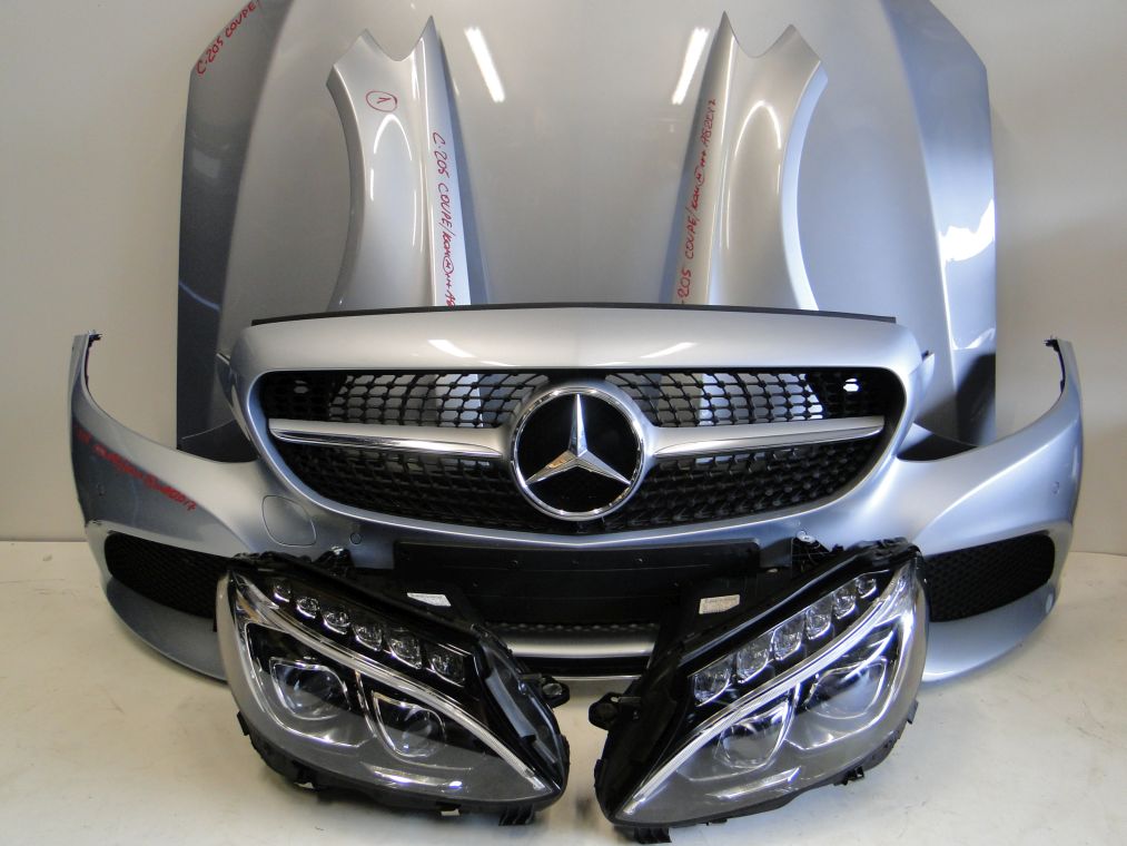 MERCEDES C KLASA W205 COUPE ZDERZAK MASKA BŁOTNIKI LAMPA