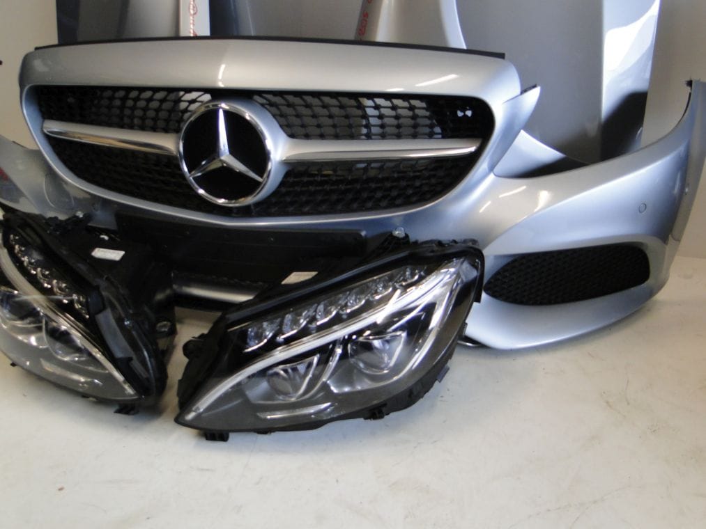 MERCEDES C KLASA W205 COUPE ZDERZAK MASKA BŁOTNIKI LAMPA - obrazek 2