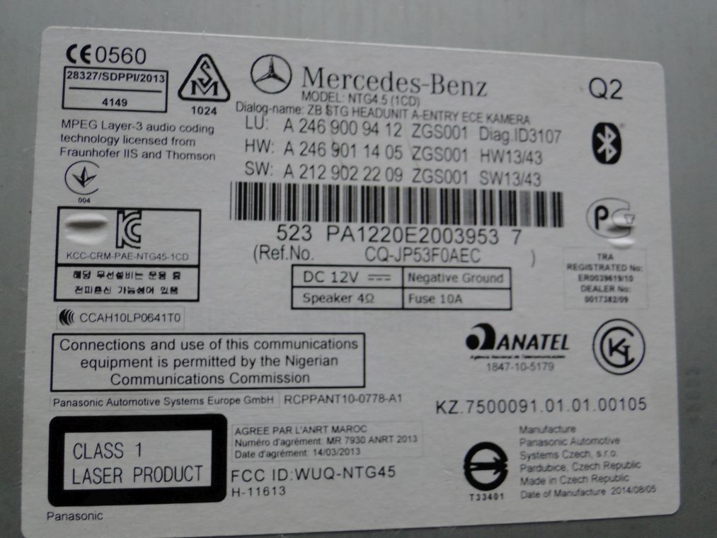 MERCEDES A KLASA W176 B KLASA W246 CLA W117 MONITOR NAWIGACJA EKRAN - obrazek 4