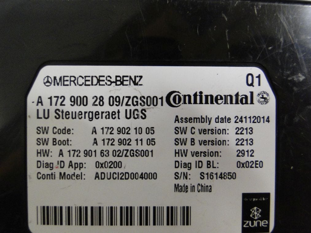MERCEDES SLK R172 SL R231 G KLASA W463 STEROWNIK A1729002809 - obrazek 2