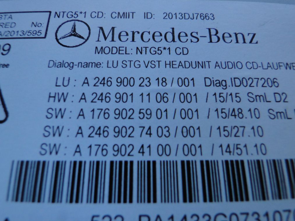 MERCEDES CLA W117 A KLASA W176 B KLASA W246 GLA X156 MONITOR NAWIGACJA RADIO - obrazek 4