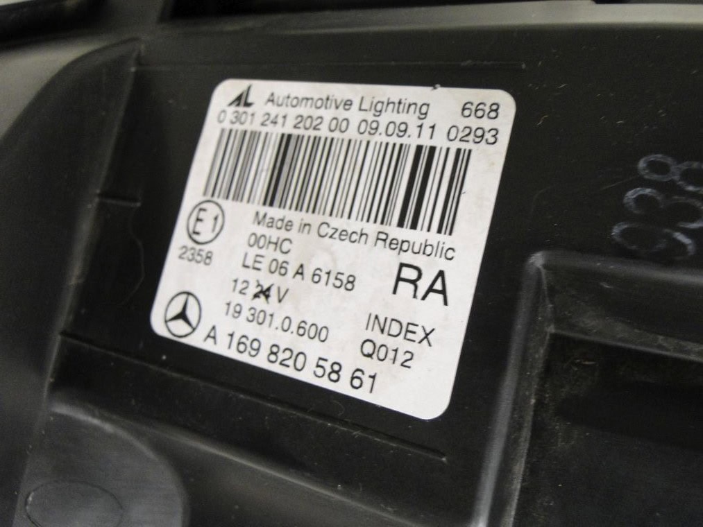 MERCEDES A KLASA W169 PO LIFCIE LAMPA PRAWA ZWYKŁA - obrazek 6