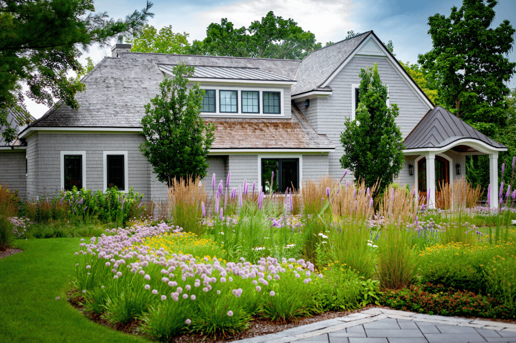 Home with flowers