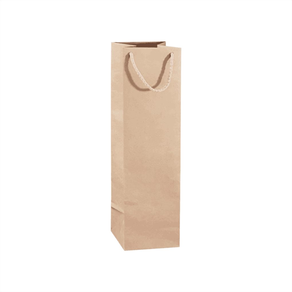 Torba papierowa premium na butelkę Kraftlux 11,5x11,5x40