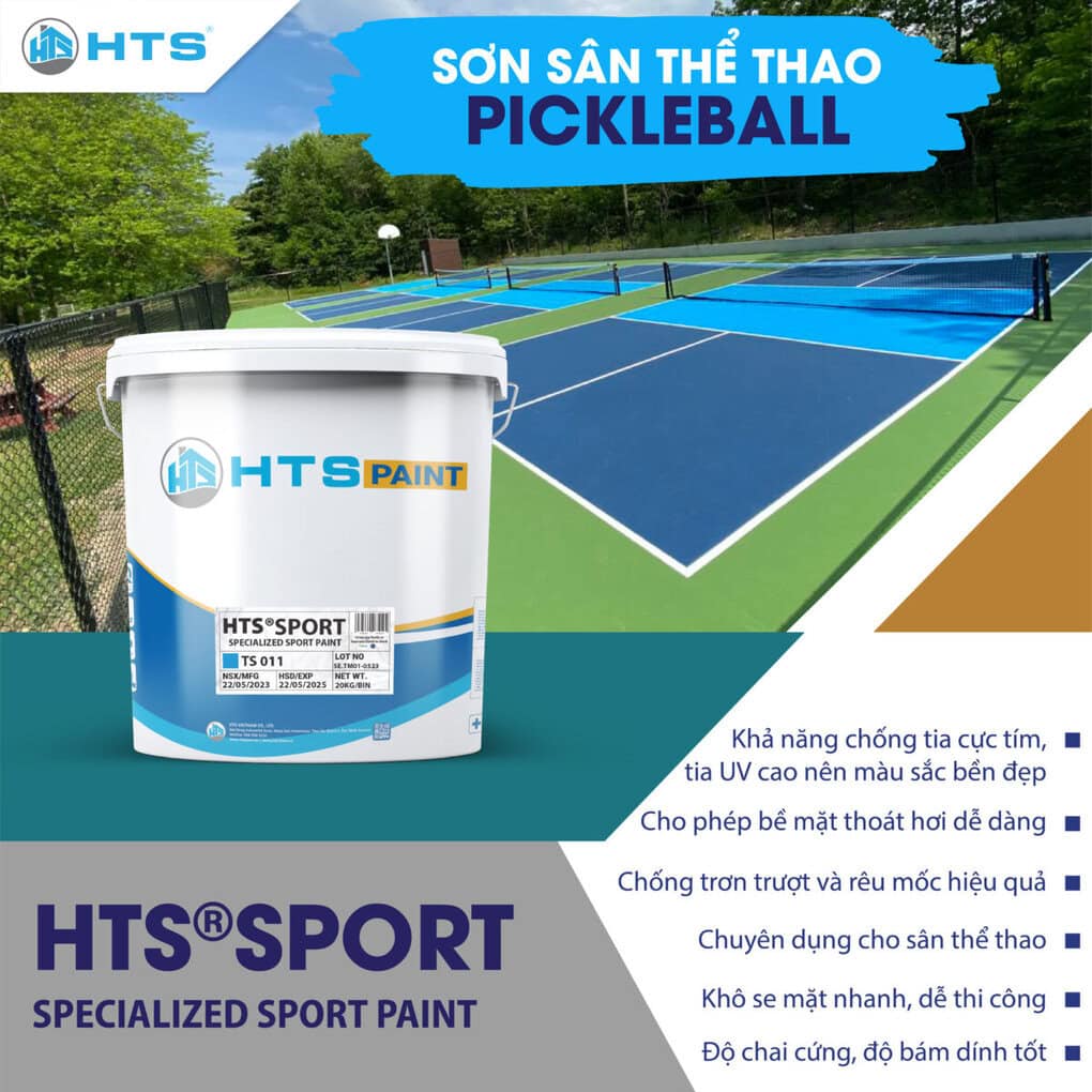 Hướng dẫn thi công sơn HTS®SPORT cho sân Pickleball