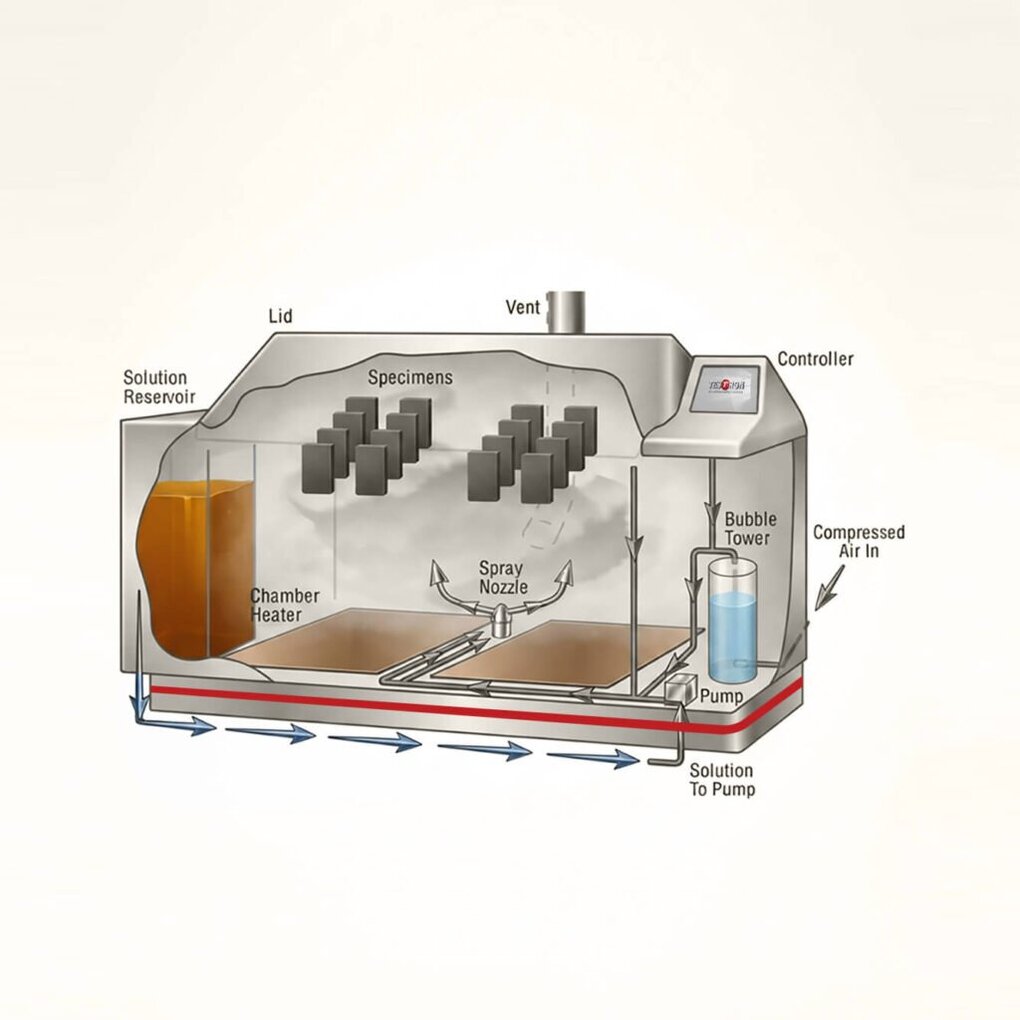 Advanced control features for Cyclic Salt Spray Corrosion Test Chamber- Testron