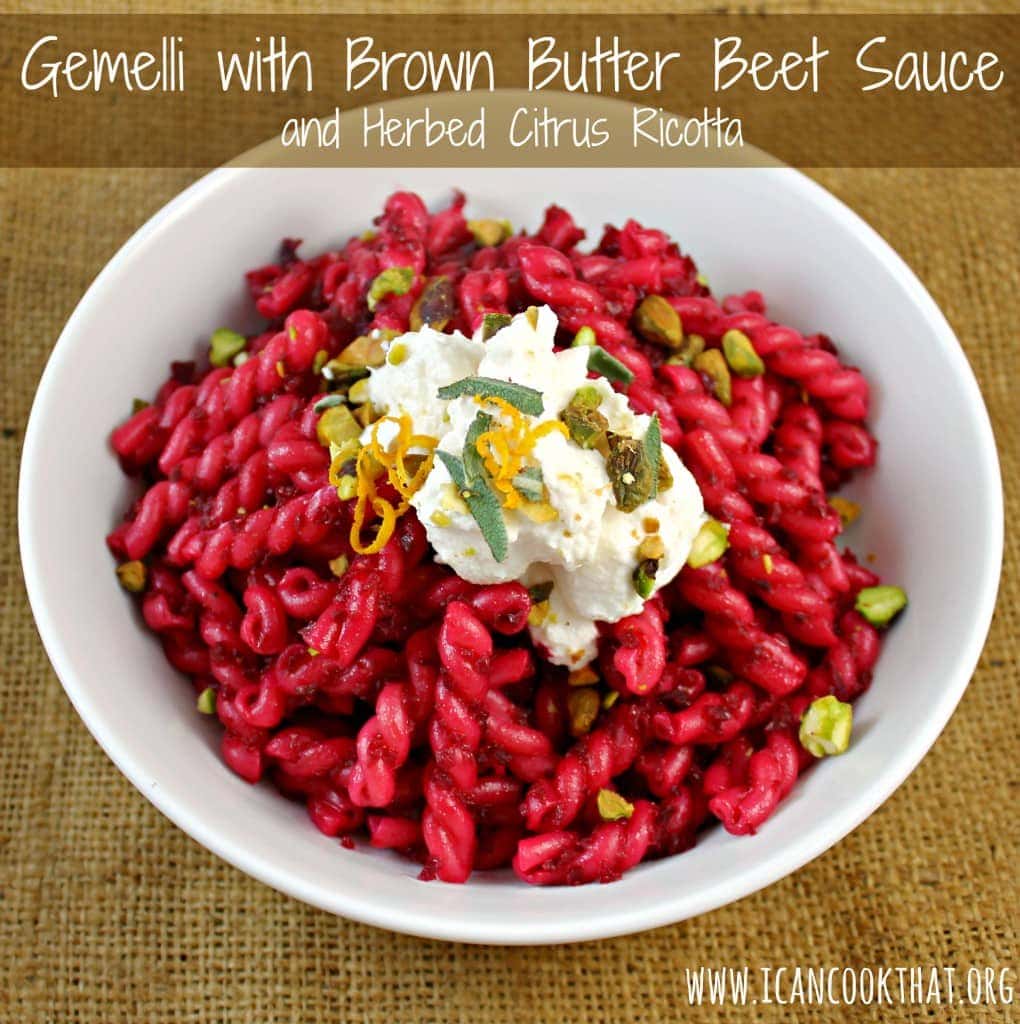 Gemelli with Brown Butter Beet Sauce