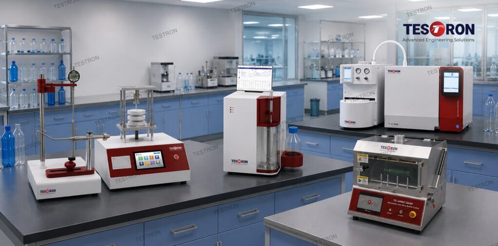 Complete PET Bottle Testing Equipment Lab Setup with Special Bundle Pricing by Testron Group