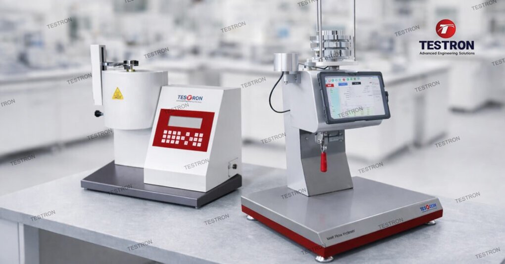 Melt Flow Index Tester machine for plastic testing in Vietnam laboratory