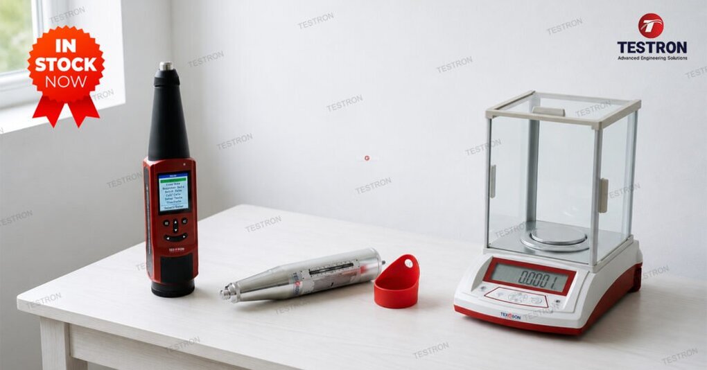 Testron ready-to-ship GSM Tester and Digital Concrete Test Hammer for construction material testing