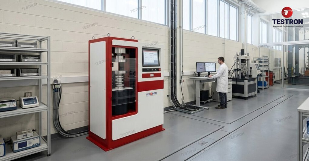Compression Testing Machine in Indonesia for concrete, cement, metal, and plastic material testing