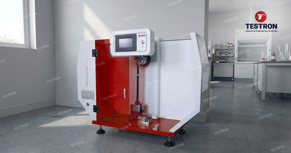 Izod impact tester performing ASTM standard impact test in Germany laboratory