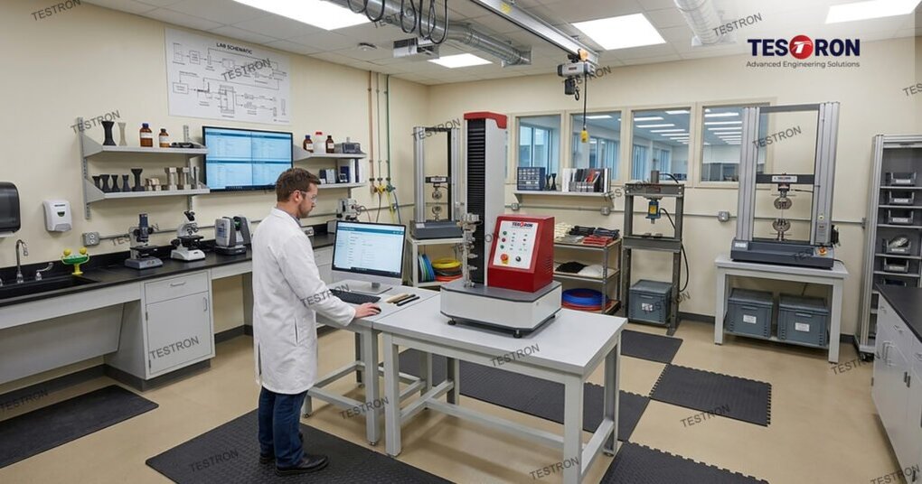 Advanced electronic tensile testing machine for material strength testing in India 2026