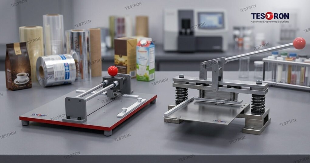 Crush tester machine in the USA for packaging strength testing