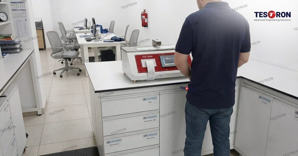 TT-MC05 Coefficient of Friction Tester installation at National Paints Company Sharjah UAE for material friction testing and quality control