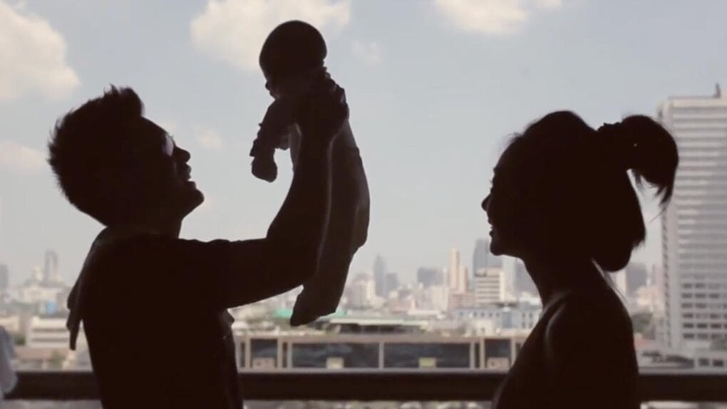 Baby Birth Announcement Silhouette