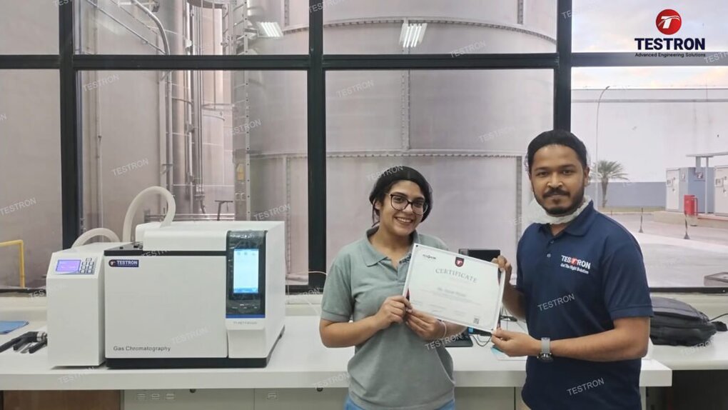 Gas Chromatography training certificate provided to VALGROUP Brazil staff