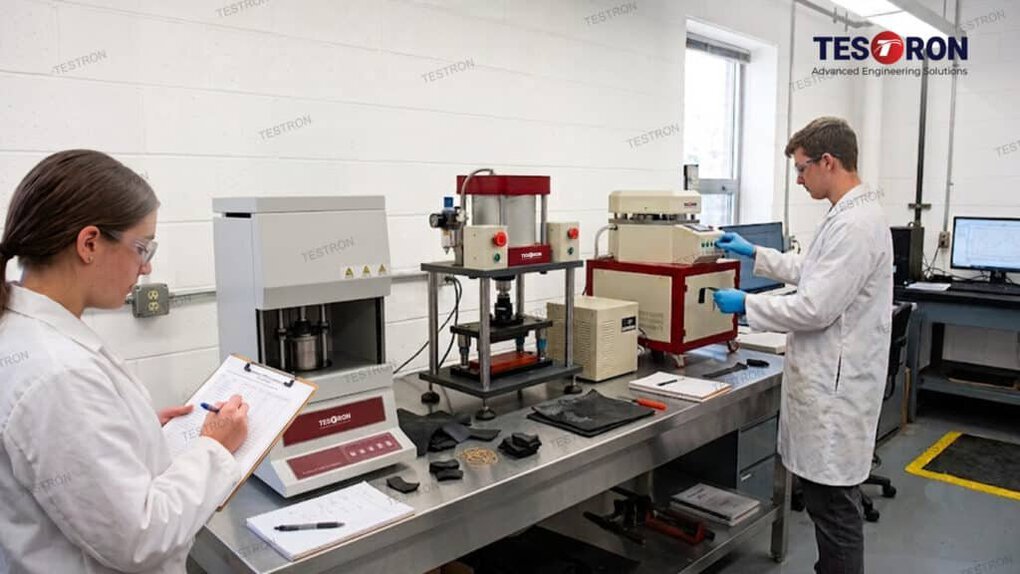 Rubber testing equipment laboratory for universities with Testron Educational Discount Program