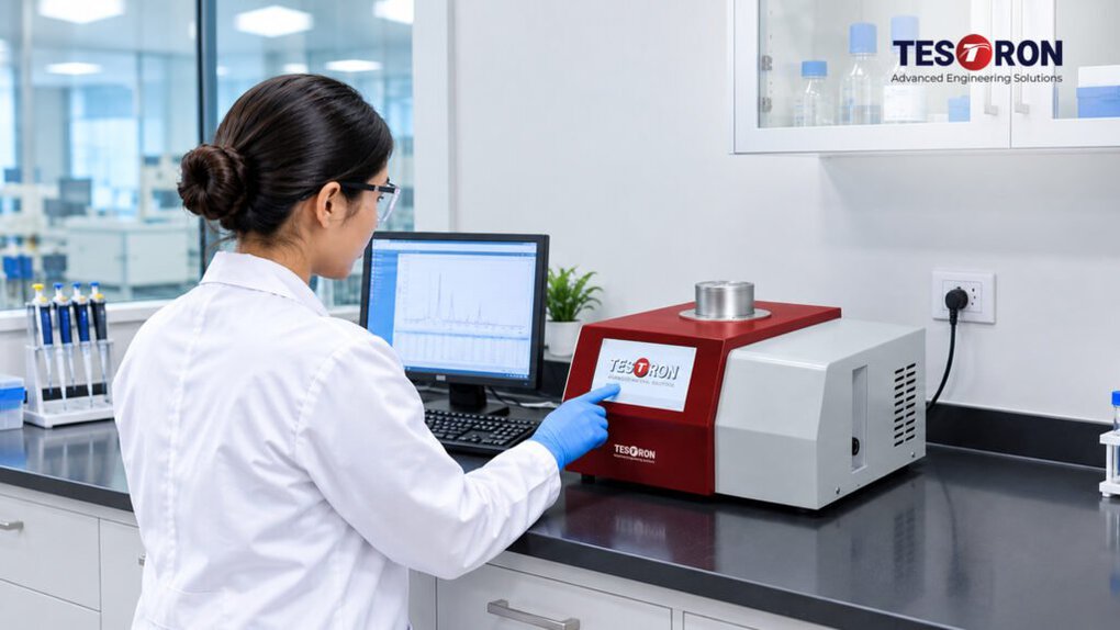 Differential scanning calorimetry machine for polymer thermal analysis, melting point evaluation, and material research in a USA laboratory
