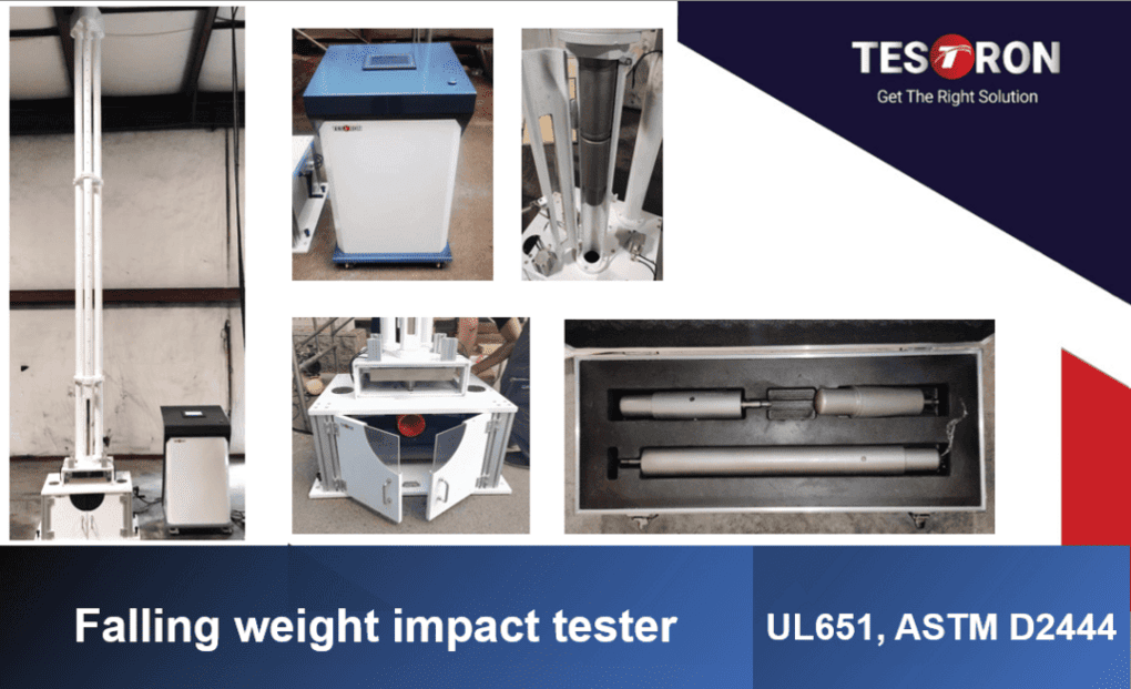 Falling Weight Impact Tester perform precise impact tests for HDPE and PVC pipes meeting the test standards ASTM D2444 and UL651
