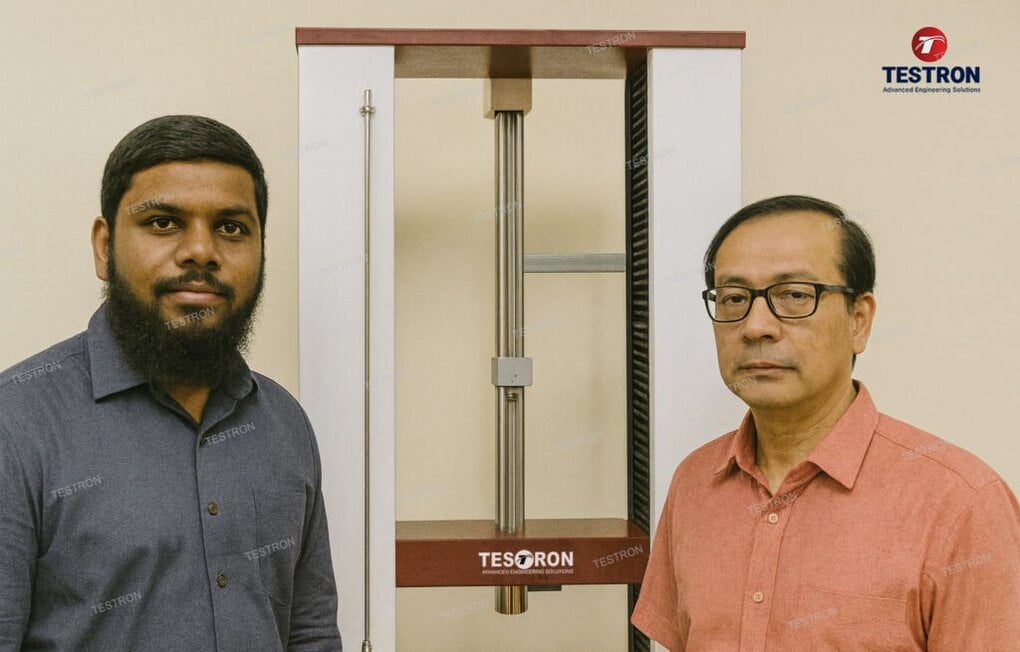 TT-UTM50 Universal Testing Machine installed at Al Manar Pipes Factory Saudi Arabia