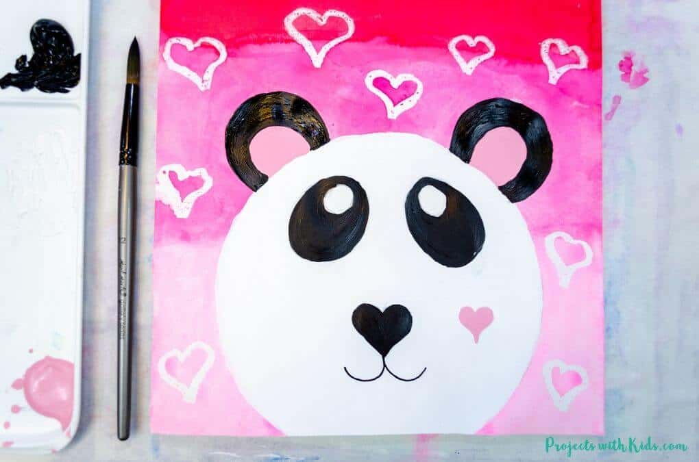 panda coloring craft