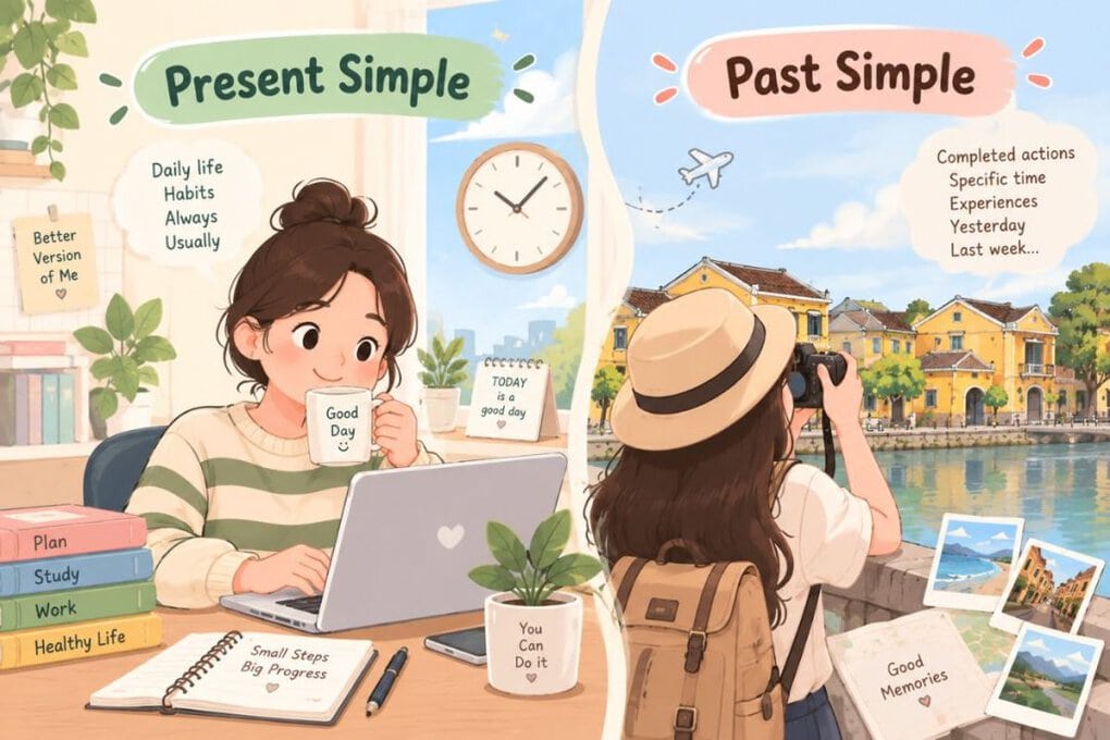 Ôn tập kiến thức về hiện tại đơn và quá khứ đơn